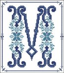Decorative Blue Alphabet M (image for) Decorative Blue Alphabet M